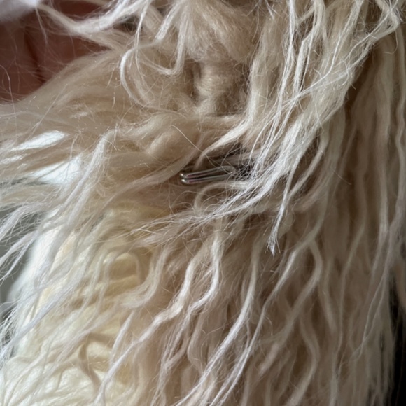 Forever 21 Penny Lane Faux Fur Trim 70s Retro Style Shag Coat Almost Famous SM - Picture 11 of 15